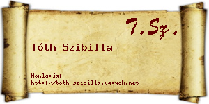 Tóth Szibilla névjegykártya